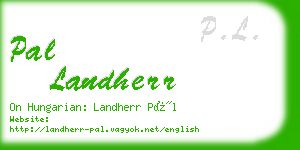 pal landherr business card